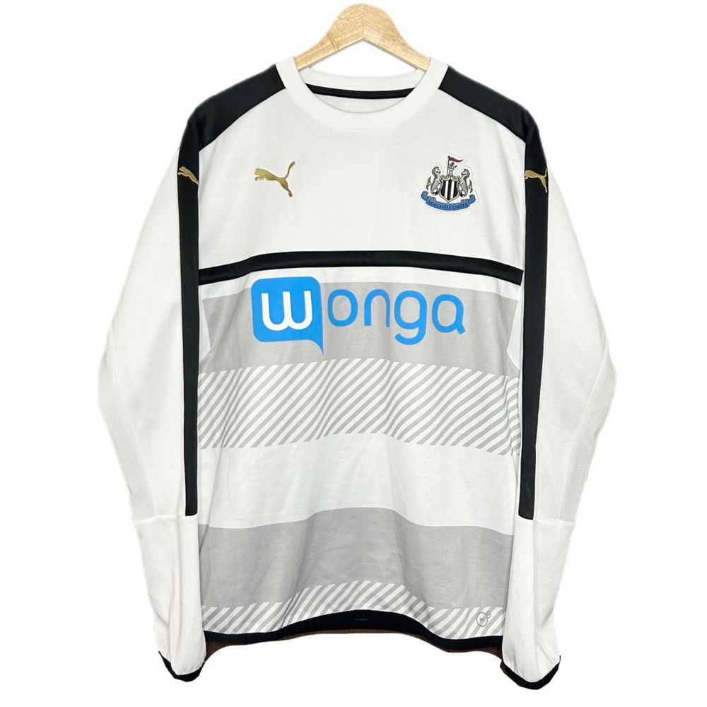 Puma Newcastle United Long Sleeve Soccer Futbol Jersey NUFC Men Medium 2016 2017
